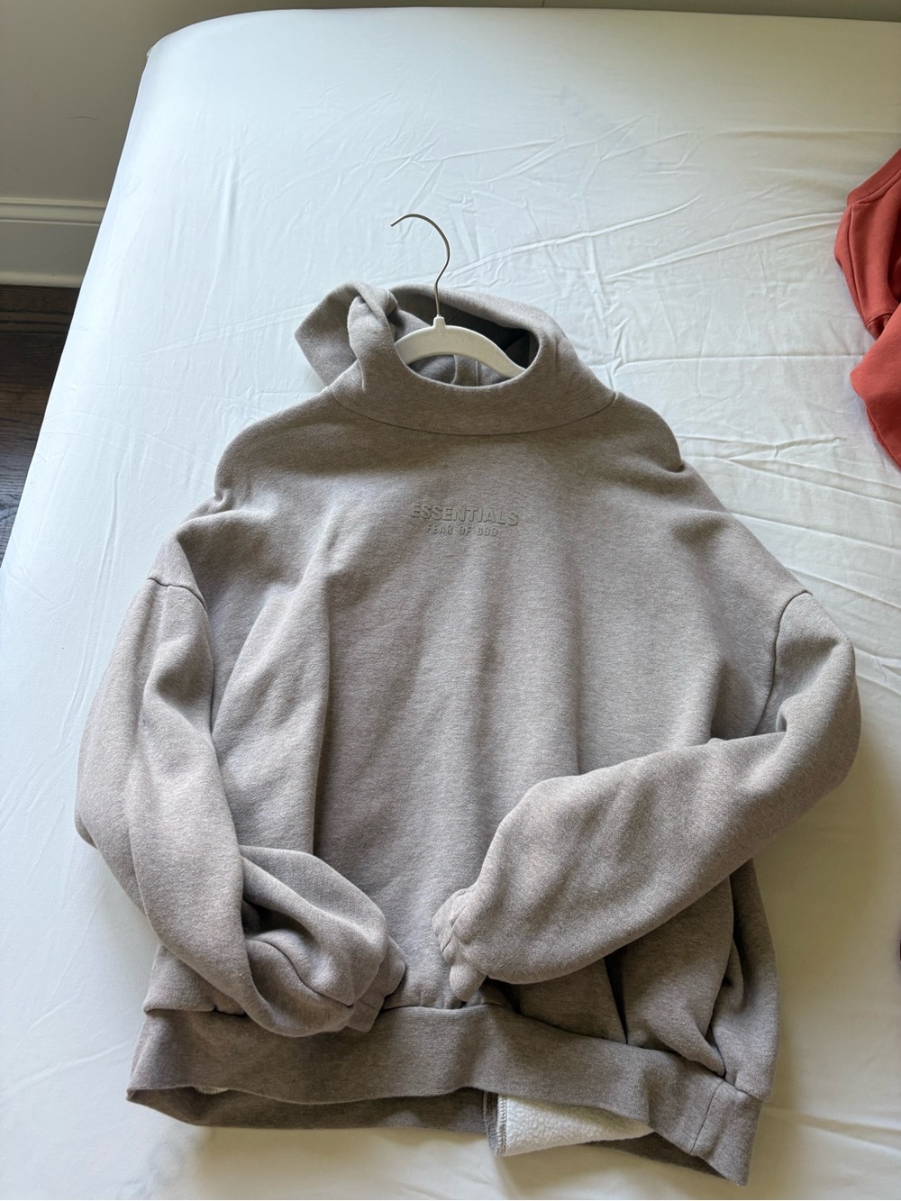 ESSENTIALS Taupe/Light Brown High Neck Sweatshirt